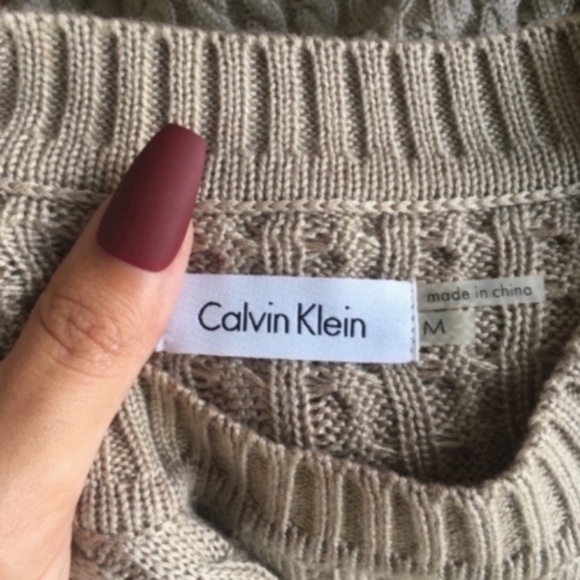 Calvin Klein | Cable Knit Sweater Dress medium - Picture 7 of 7